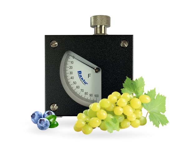 Durómetro para fruta, escala F0 (arándanos, uvas y fresas)