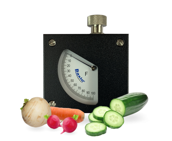 Durómetro para fruta, escala FE (zanahorias, pepinos, rábanos, nabos)